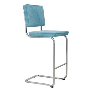 Modrá barová stolička 113 cm Ridge Rib - Zuiver