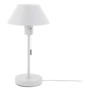 Biela stolná lampa s kovovým tienidlom (výška 36 cm) Office Retro - Leitmotiv