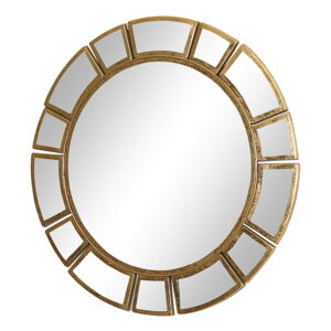 Nástenné zrkadlo s kovovým rámom v zlatej farbe Westwing Collection Amy, ø 78 cm