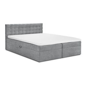 Sivá dvojlôžková posteľ Mazzini Beds Jade, 140 x 200 cm