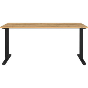 Pracovný stôl s elektricky nastaviteľnou výškou s doskou v dubovom dekore 80x160 cm Lissabon – Germania