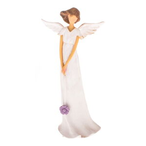 Dekoratívna soška Dakls Angel with a Bouquet, výška 20 cm