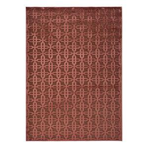 Červený koberec z viskózy Universal Margot Copper, 160 x 230 cm