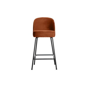 Zamatová barová stolička v tehlovej farbe 89 cm Vogue – BePureHome