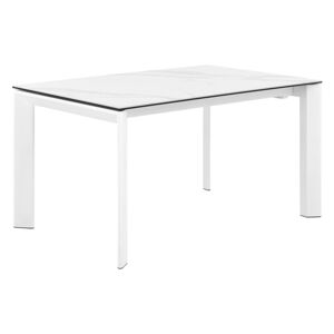 Bielosivý rozkladací jedálenský stôl sømcasa Tamara, 160 x 90 cm