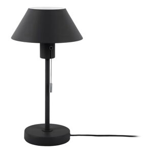 Čierna stolová lampa s kovovým tienidlom (výška 36 cm) Office Retro – Leitmotiv