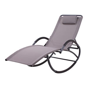 Šedé kovové záhradné lehátko Siros - Garden Pleasure