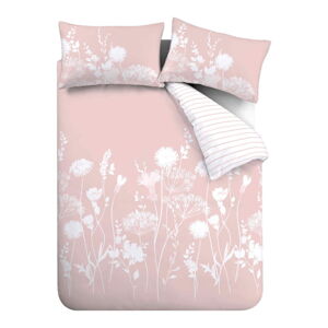 Ružovo-biele obliečky na dvojlôžko 200x200 cm Meadowsweet - Catherine Lansfield