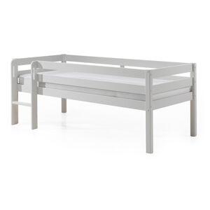 Biela detská vyvýšená posteľ Vipack Pino, 90 x 200 cm