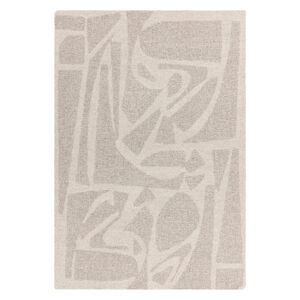 Krémovobiely ručne tkaný vlnený koberec 160x230 cm Loxley – Asiatic Carpets