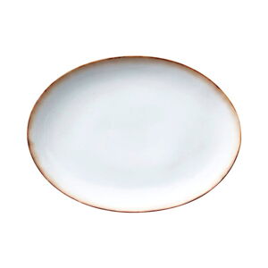 Oválny kameninový servírovací tanier Bitz Basics Grey Cream, 45 x 34 cm