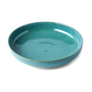 Tyrkysovomodrý keramický hlboký tanier MIJ Peacock, ø 20 cm