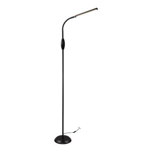 Čierna LED stojacia lampa (výška  145 cm) Toro – Trio