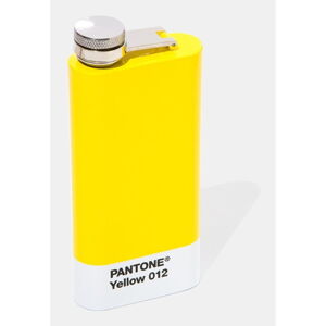 Žltá ploská fľaša Pantone, 150 ml