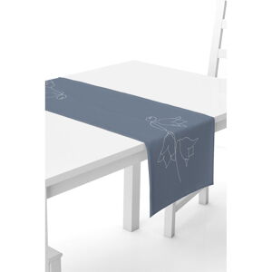 Modrý behúň na stôl Kate Louise, 40 x 140 cm