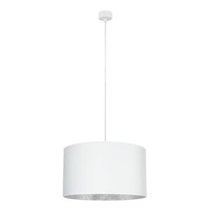 Biele stropné svietidlo s vnútrajškom v striebornej farbe Sotto Luce Mika, ∅ 50 cm