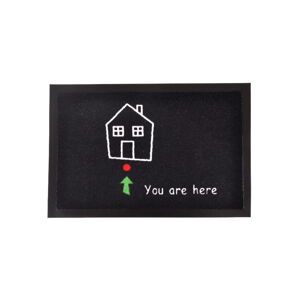 Čierna rohožka Hanse Home You Are Here, 40 × 60 cm