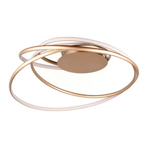 LED stropné svietidlo s kovovým tienidlom v zlatej farbe Nala – Trio Select