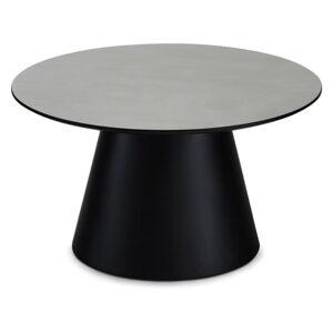 Čierny/svetlosivý konferenčný stolík s doskou v dekore mramoru ø 80 cm Tango – Furnhouse