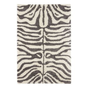 Sivý/béžový koberec 170x120 cm Striped Animal - Ragami