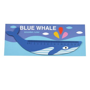 Drevené pravítko v tvare veľryby Rex London Blue Whale