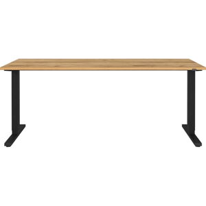 Pracovný stôl s elektricky nastaviteľnou výškou s doskou v dubovom dekore 80x180 cm Lissabon – Germania