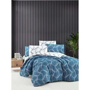 Modré obliečky na dvojlôžko/predĺžené s plachtou 200x220 cm Blue Design - Mila Home