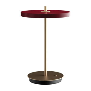 Červená LED stolová lampa so stmievačom s kovovým tienidlom (výška  31 cm) Asteria Move – UMAGE