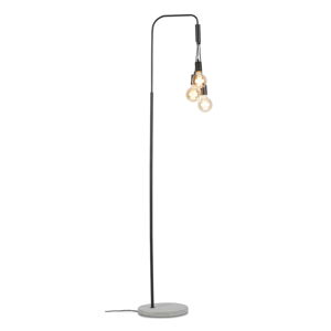 Čierno-sivá stojacia lampa s kovovým tienidlom (výška 190 cm) Oslo – it's about RoMi