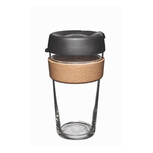 Čierny/hnedý cestovný hrnček 454 ml Brew Cork Black L – KeepCup
