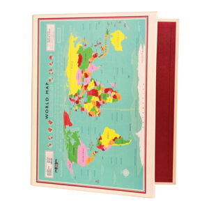 2-krúžkový organizér Rex London World Map, 32 x 26 cm