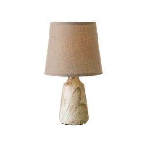 Béžová keramická stolová lampa s textilným tienidlom (výška  28 cm) – Casa Selección