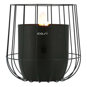 Čierna plynová lampa Cosi Basket, výška 31 cm