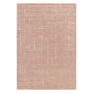 Svetloružový vlnený koberec 160x230 cm Maze – Asiatic Carpets