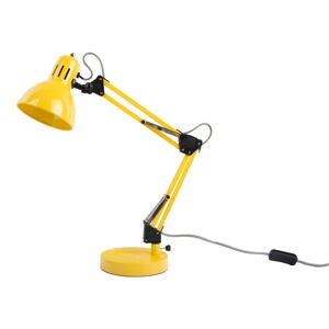 Svetložltá stolová lampa s kovovým tienidlom (výška  52 cm) Funky Hobby – Leitmotiv