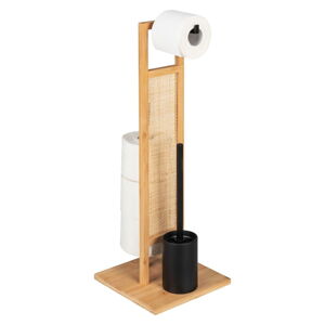Bambusový stojan na toaletný papier so štetkou Allegre - Wenko