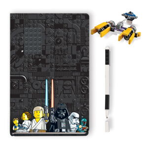 Sada zápisníka, pera a stavebnice LEGO® Star Wars Podracer