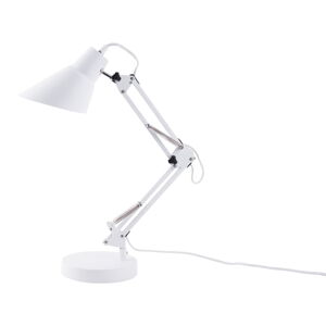 Biela železná stolová lampa Leitmotiv Fit