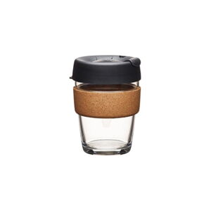 Čierny/hnedý cestovný hrnček 340 ml Brew Cork Black M – KeepCup