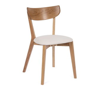 Jedálenské stoličky z dubového dreva s bielym sedákom v súprave 2 ks Arch - Bonami Selection
