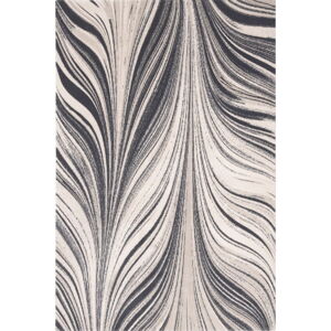Krémovo-sivý vlnený koberec 133x180 cm Zebre – Agnella