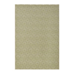 Zelený vonkajší koberec NORTHRUGS Karo, 140 × 200 cm