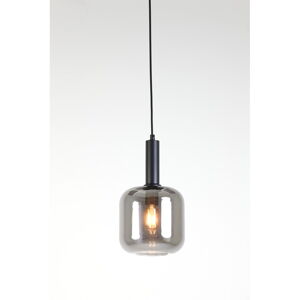 Sivé stropné svietidlo so skleneným tienidlom ø 16 cm Lekar - Light & Living