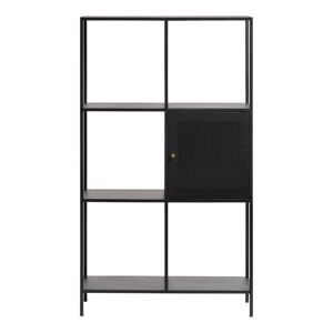 Čierna kovová knižnica 80x138 cm Malibu - Unique Furniture