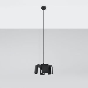 Čierne závesné svietidlo s kovovým tienidlom ø 24 cm Rossario – Nice Lamps