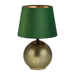 Zelená/v bronzovej farbe stolová lampa (výška  29 cm) Jonna – Trio