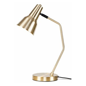 Stolová lampa s kovovým tienidlom v zlatej farbe (výška 44 cm) Valencia – it's about RoMi