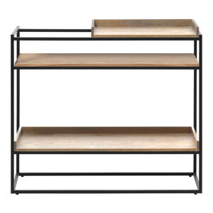 Konzolový stolík v čierno-prírodnej farbe 38x90 cm Rivoli – Unique Furniture