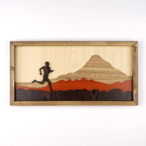 Drevený obraz Kate Louise Running Man, 50 x 25 cm
