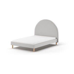 Sivá čalúnená jednolôžková posteľ s roštom 140x200 cm MOON – Vipack
